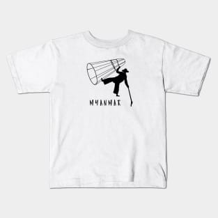 Lake inle Fishermen Kids T-Shirt